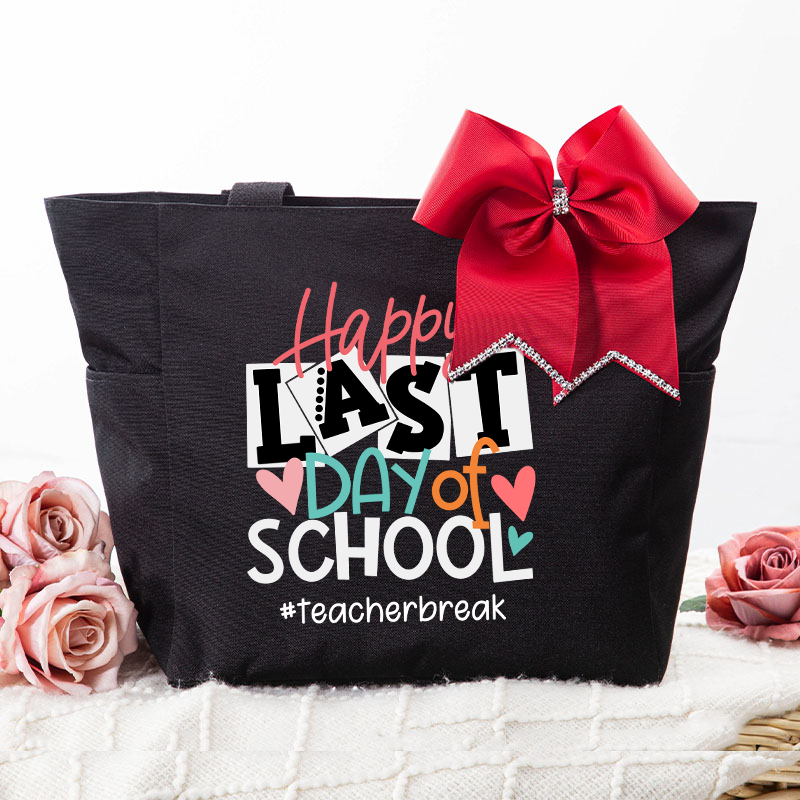 Personalized Happy Last Day Of School Large Tote Bag