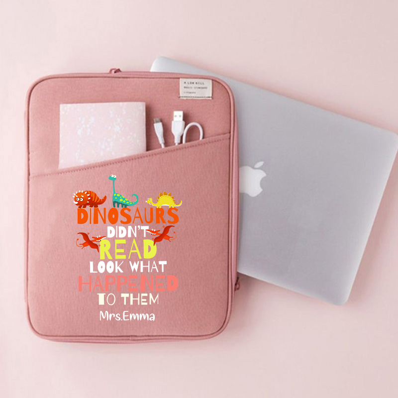 LatestPersonalized Dinosaurs Didn't Read Look What Happened To Them 13" MacBook Case for Sale-Teachersgram