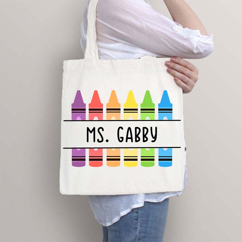 Personalized Penci Teacher Name Tote Bag