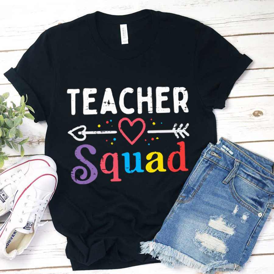 Teacher Squad Heart T-Shirt Sale-Teachersgram