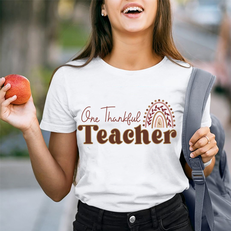 One Thankful Teacher Thanksgiving Teacher T-Shirt