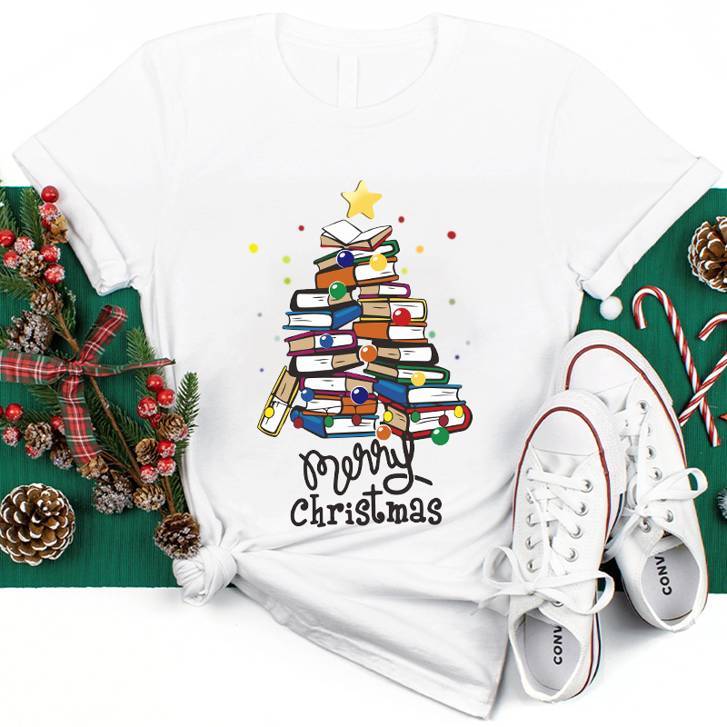 Merry Christmas Books T-Shirt
