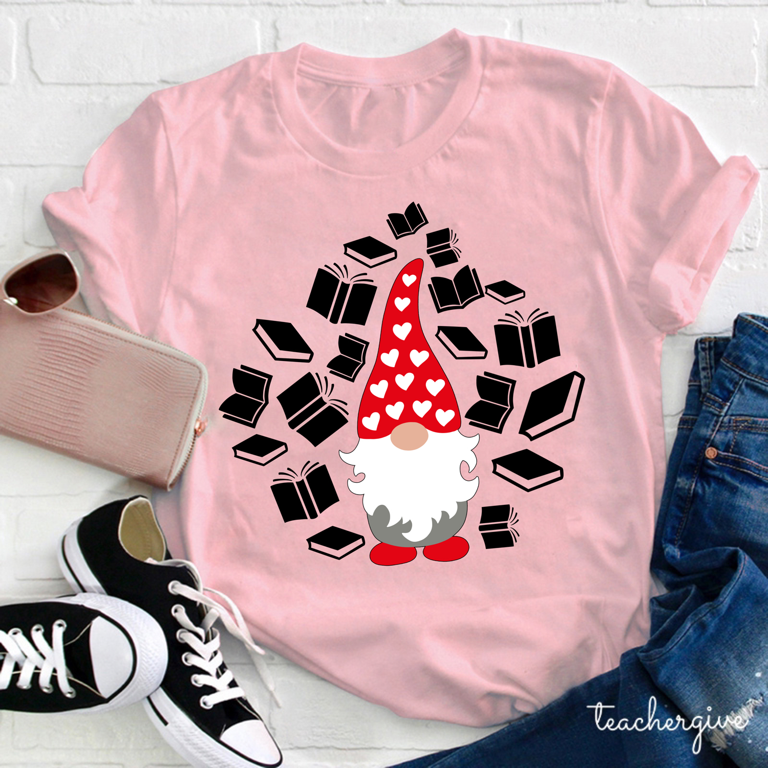 A Bookholic Gnomes Teacher T-Shirt