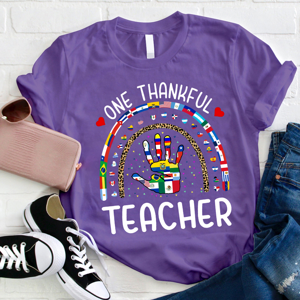 One Thankful Teacher Union Is Strength Teacher T-Shirt