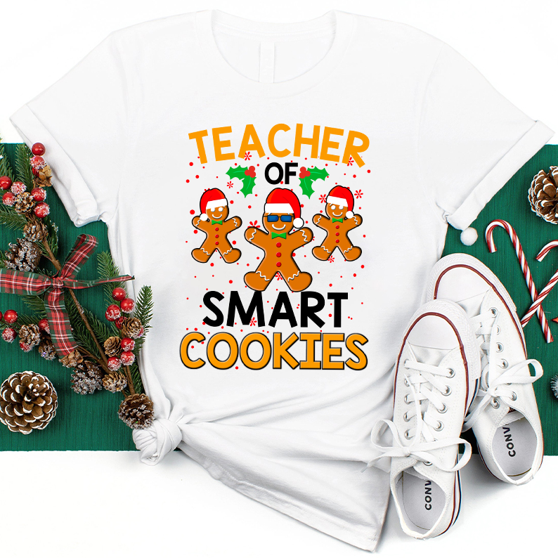Christmas Teacher Of Smart Cookies T-Shirt