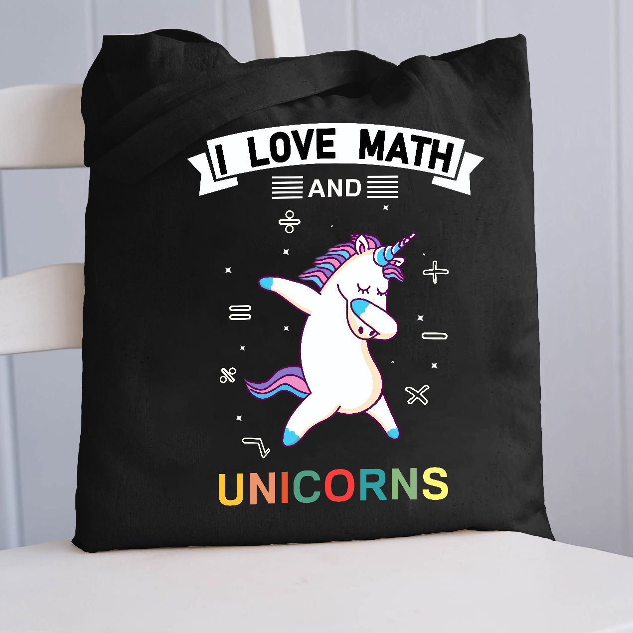 LatestI Love Math And Unicorns Tote Bag for Sale-Teachersgram
