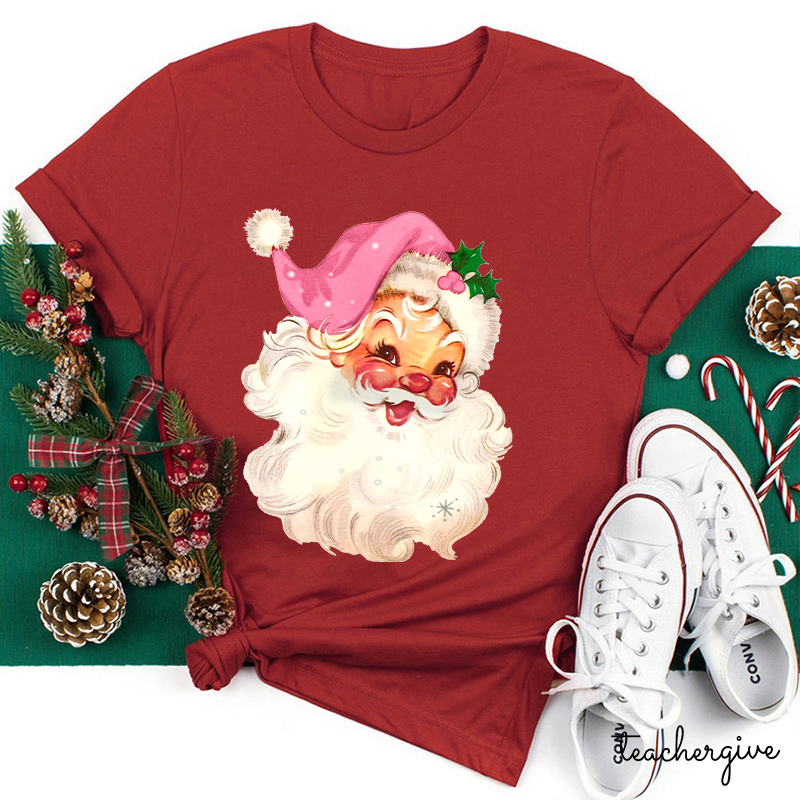Pinky Santa Pinky Vibes Teacher T-Shirt