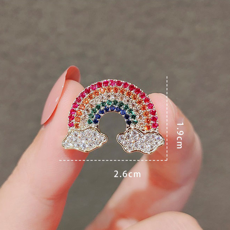 Rainbow Clouds Pin