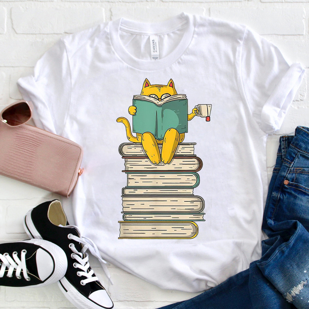 Reading Cat T-Shirt