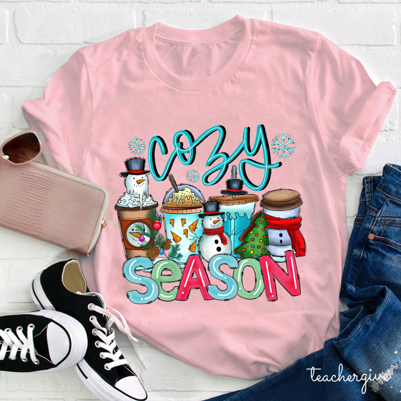Cozy Season Coffee Day Teacher T-Shirt
