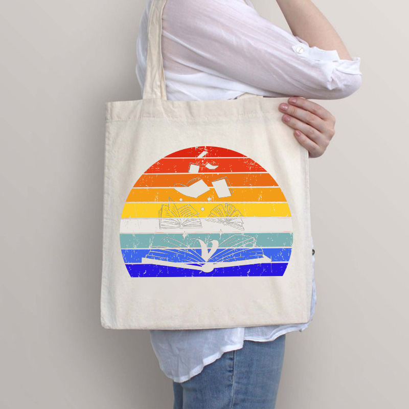 Retro Books Tote Bag