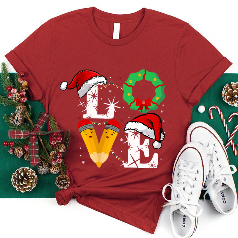 I Love Christmas Teacher T-Shirt