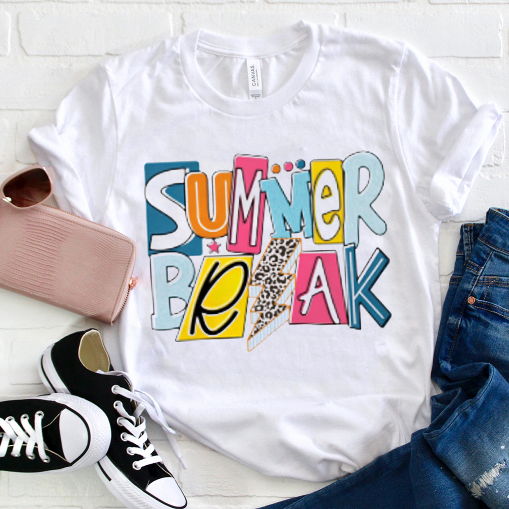 Summer Break Letter T-Shirt