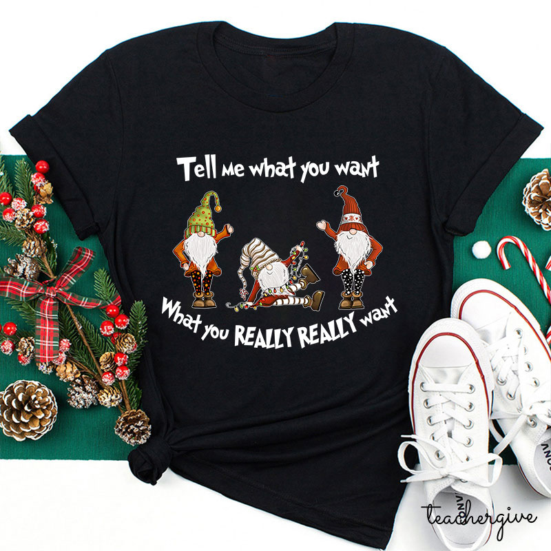 Tell Me What You Want Teacher T-Shirt