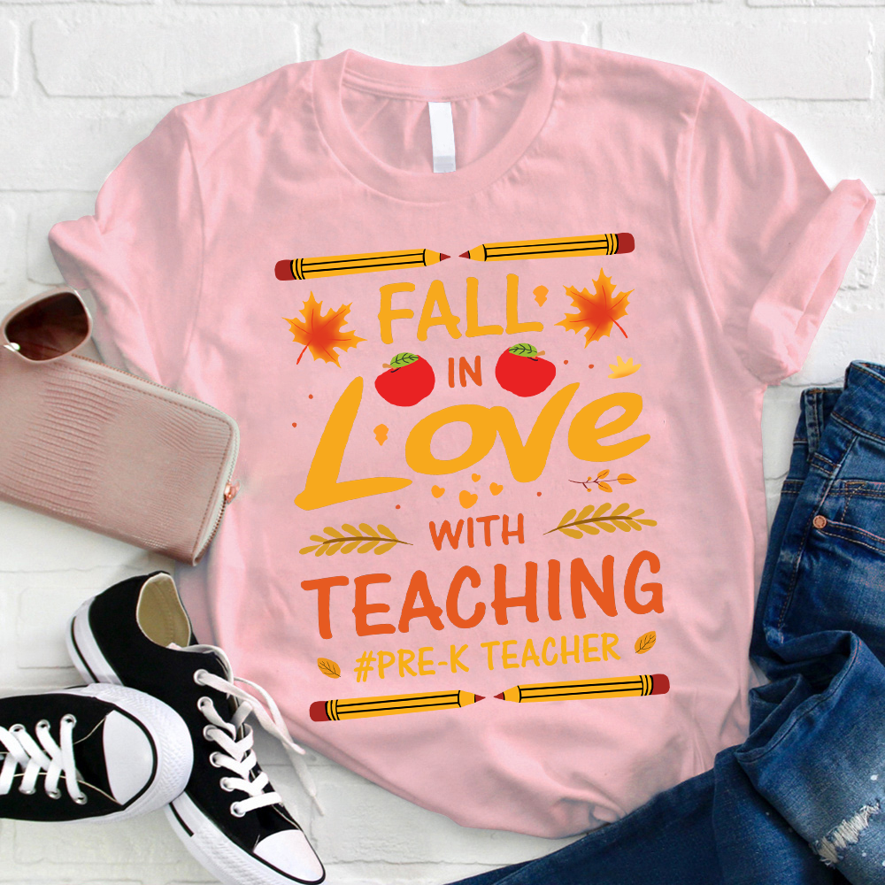 Personalized Fall In love With Teaching T-Shirt