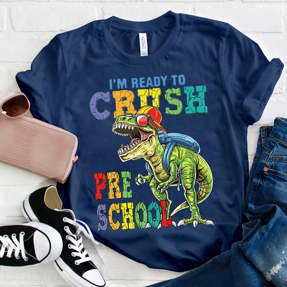 Personalized I'm Ready To Crush Preschool Dinosaurs T-Shirt