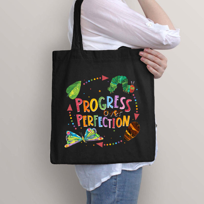 Progress Over Perfection Tote Bag