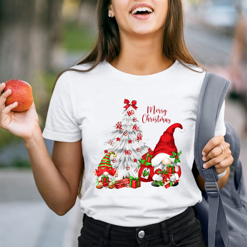 Ho Ho Ho Red Merry Christmas Teacher T-Shirt