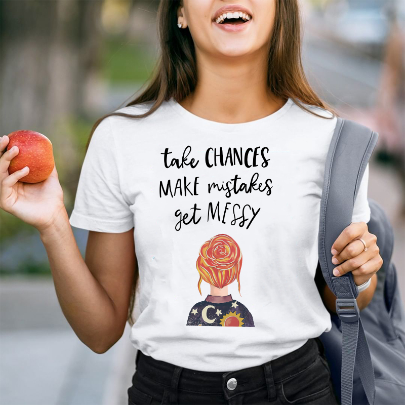 Take Chances Make Mistakes Get Messy Stars Moon T-Shirt