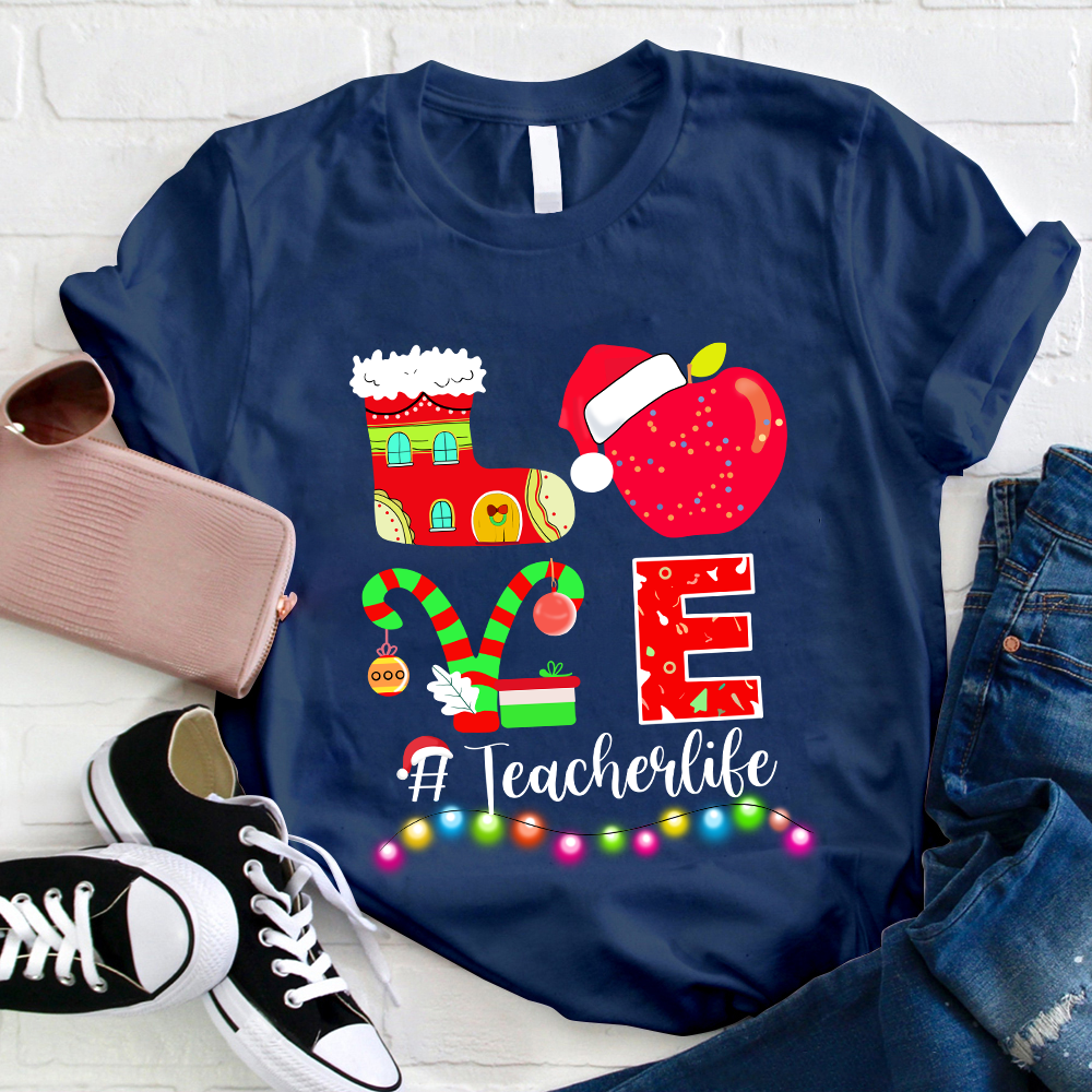 Christmas Love Teacherlife T-Shirt