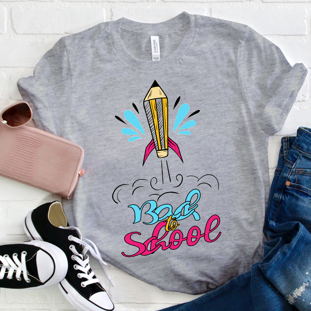 Back To School Pencil Rocket   T-Shirt