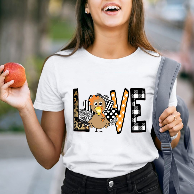 Show Your Love Turkey Teacher T-Shirt
