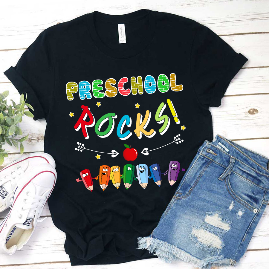 Personalized  Pre-k Rocks Pencils T-Shirt