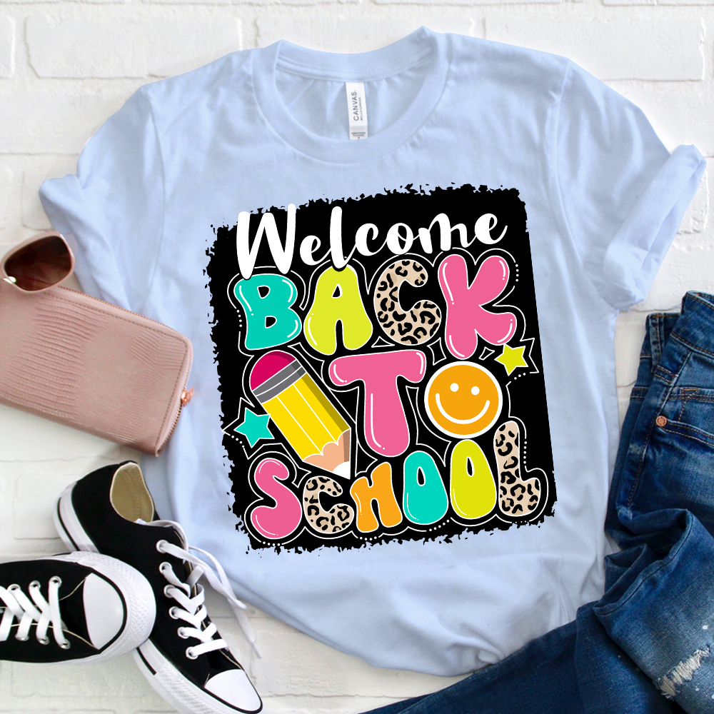 Square Welcome Back To School Smile T-Shirt
