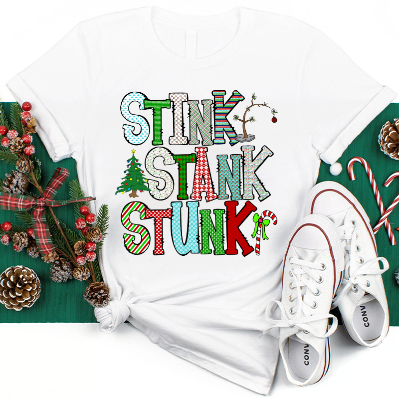 Stink Stank Stunk Candy Canes Teacher T-Shirt