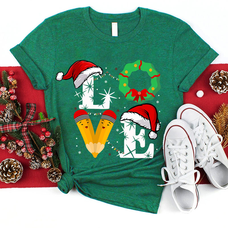 I Love Christmas Teacher T-Shirt