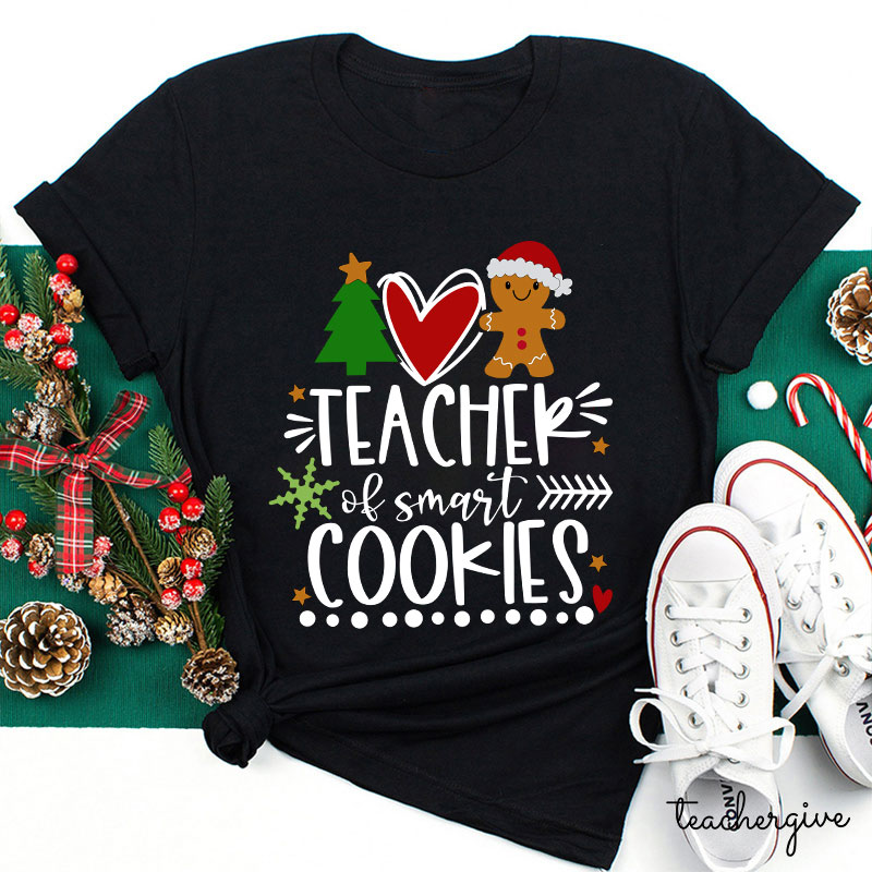 Teacher Of Smart Cookies Gingerbread Man Teacher T-Shirt