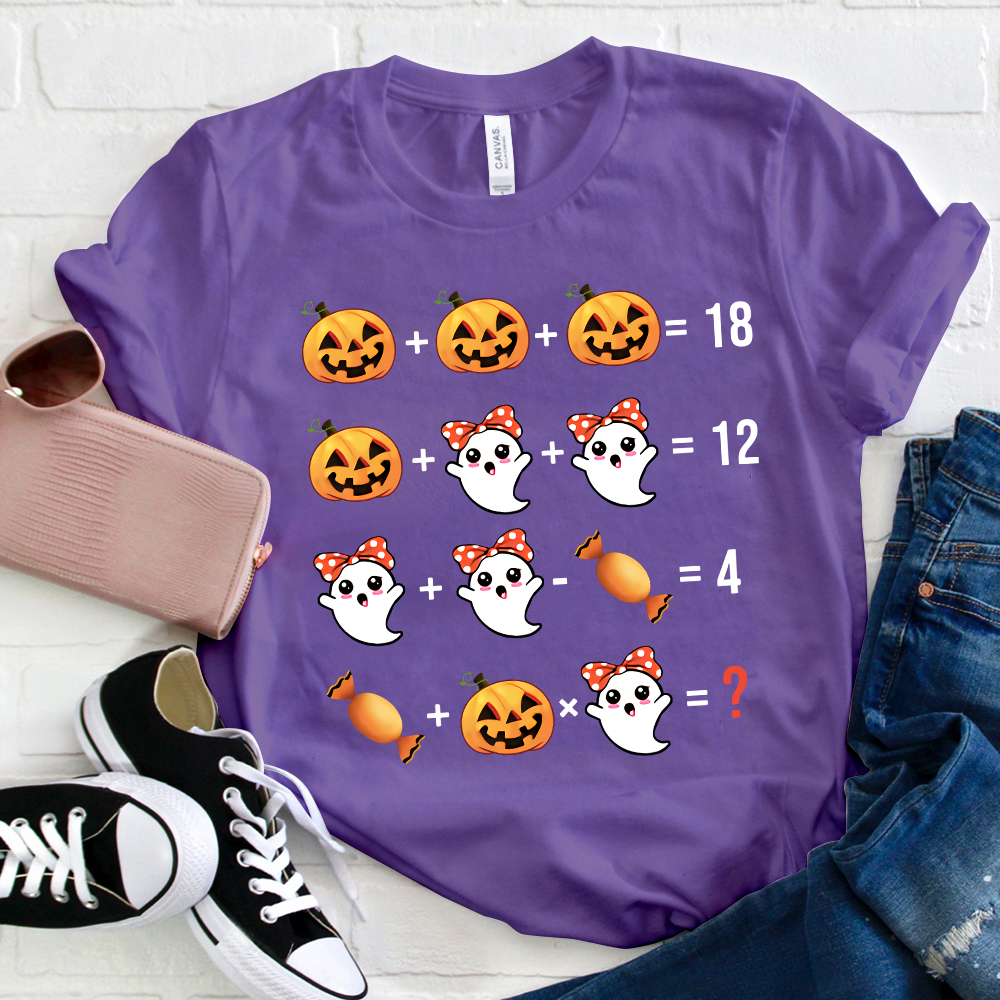 Pumpkin Ghost Mathematics T-Shirt