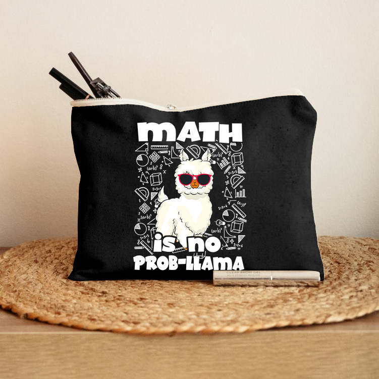 Math Is No Prob-Llama Makeup Bag