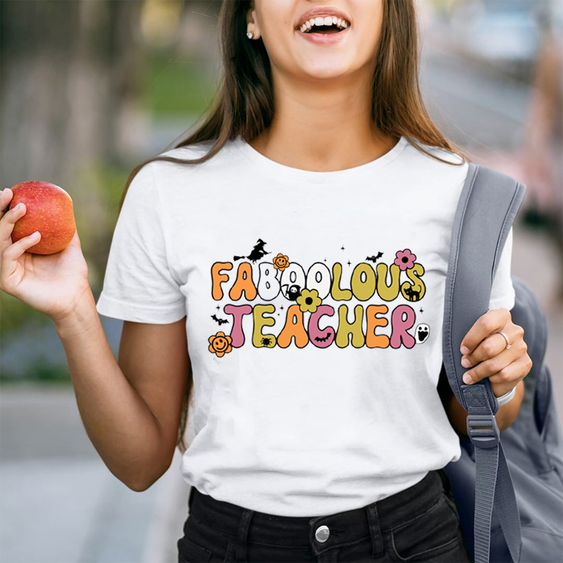Faboolous Teacher Halloween Witch T-Shirt