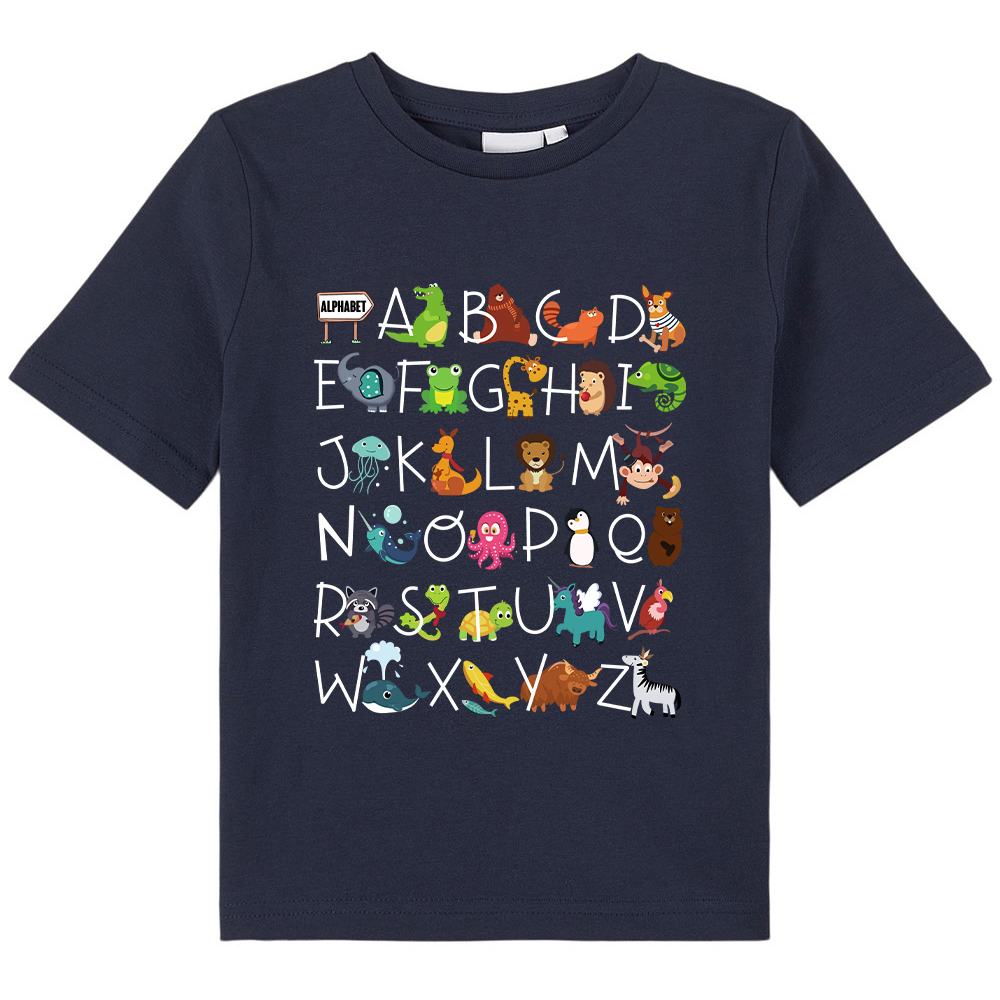 Interesting Animals Letter Kids T-Shirt