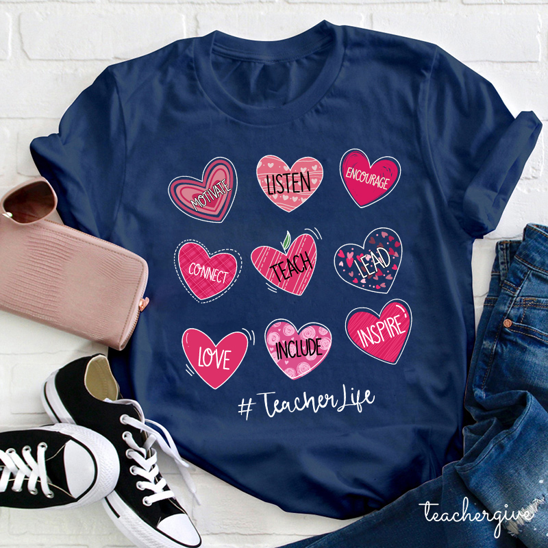 Motivate Listen Encourage Teacher T-Shirt