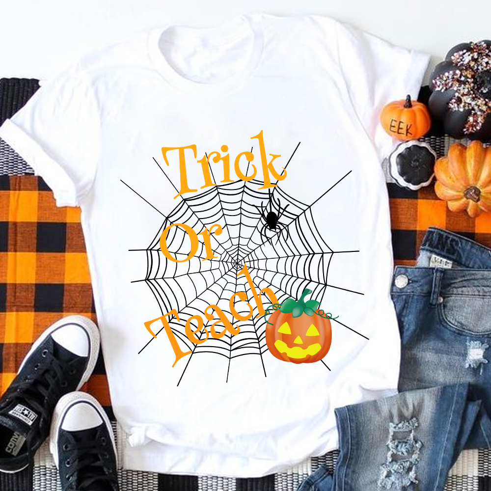 Trick Or Teach Spider Web T-Shirt