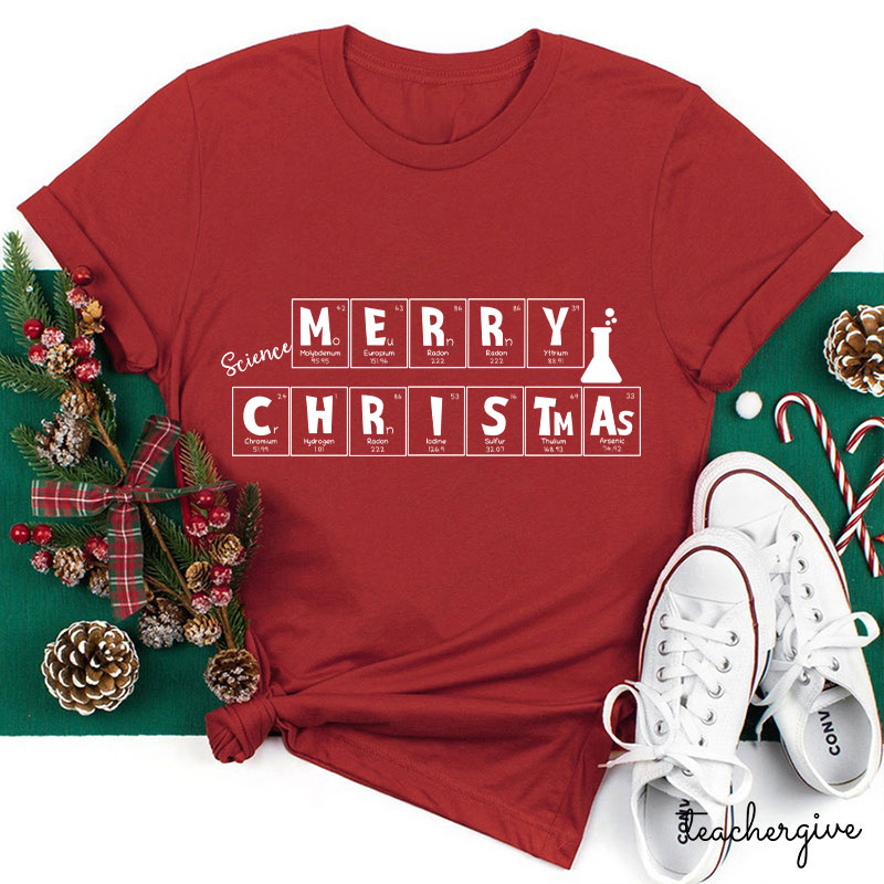 Merry Christmas Science Teacher Teacher T-Shirt