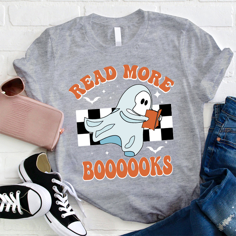 Read More Boooooks Bookish Ghost Teacher T-Shirt