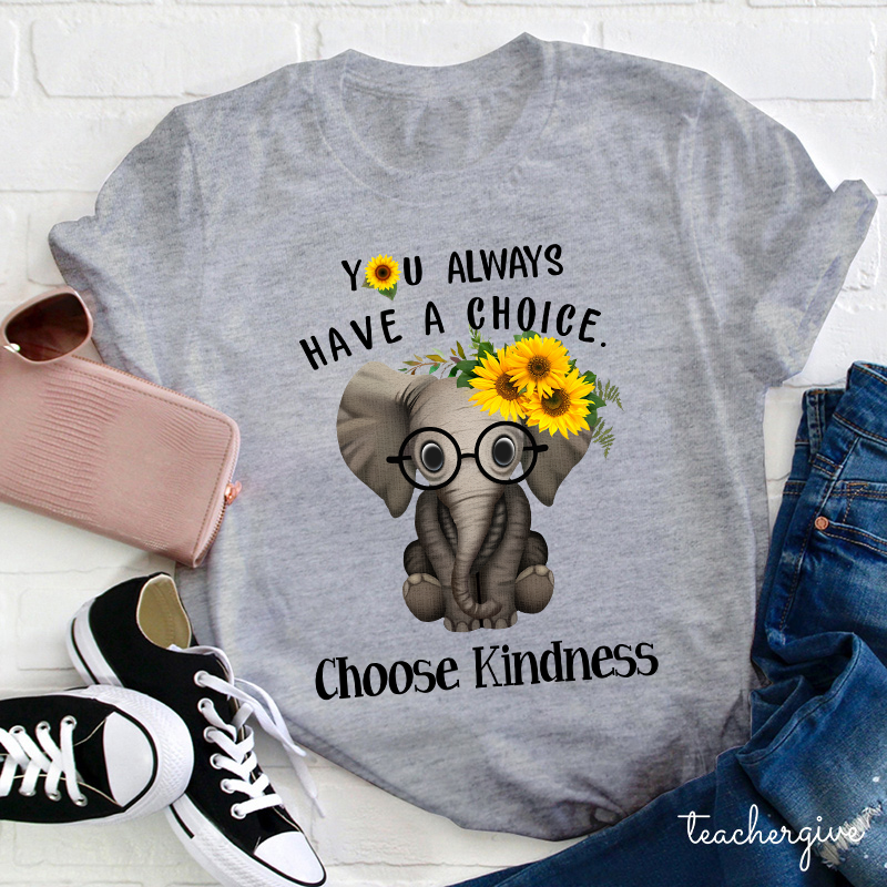 You Always Have A Choice Choose Kindness Teacher T-Shirt