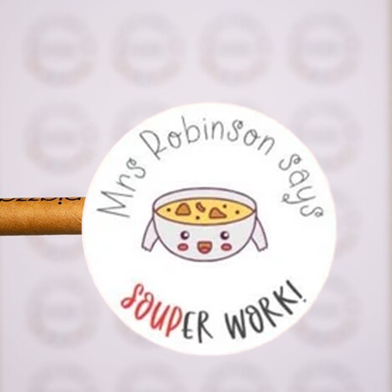 Personalized Cute Sauper Work Stickers