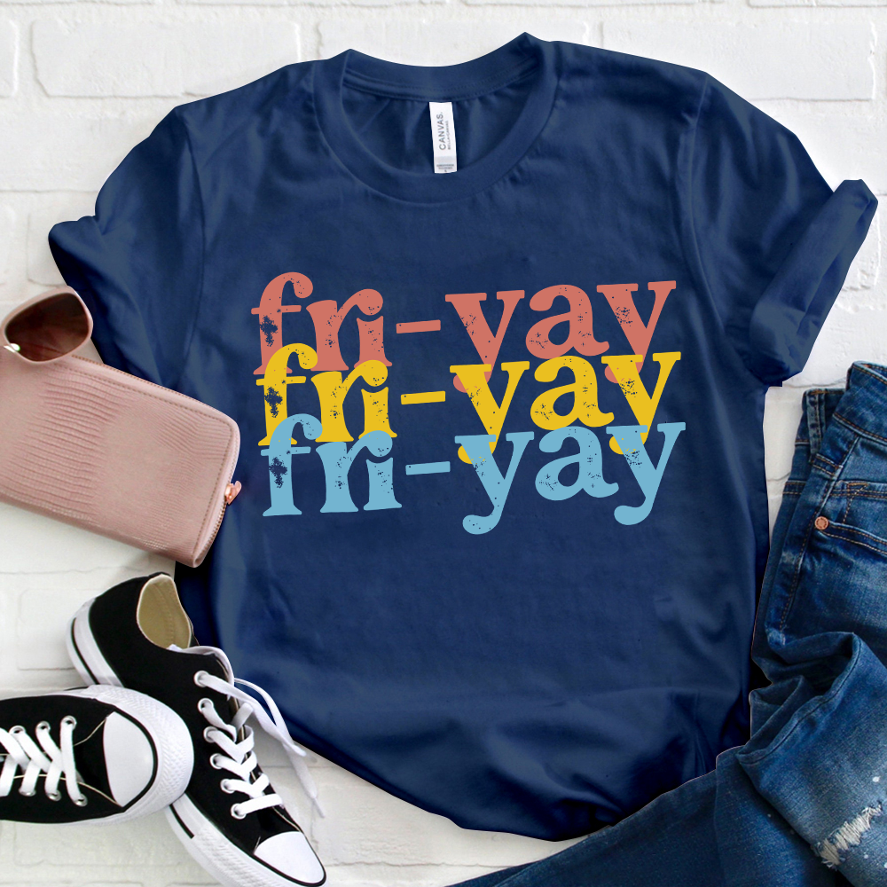FRI-YAY Artistical Letter  T-Shirt