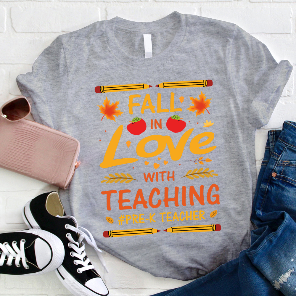 Personalized Fall In love With Teaching T-Shirt