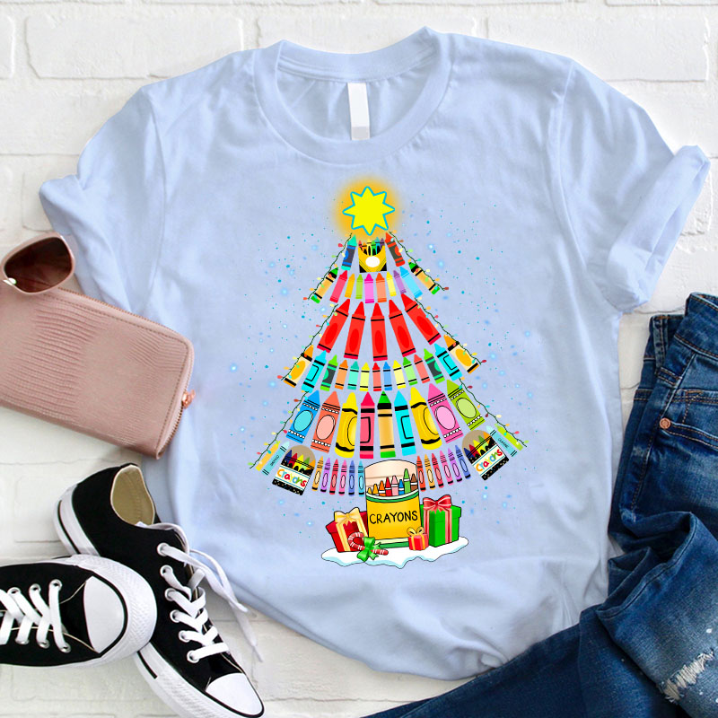 Come And Paint A Christmas Tree With Me Teacher T-Shirt