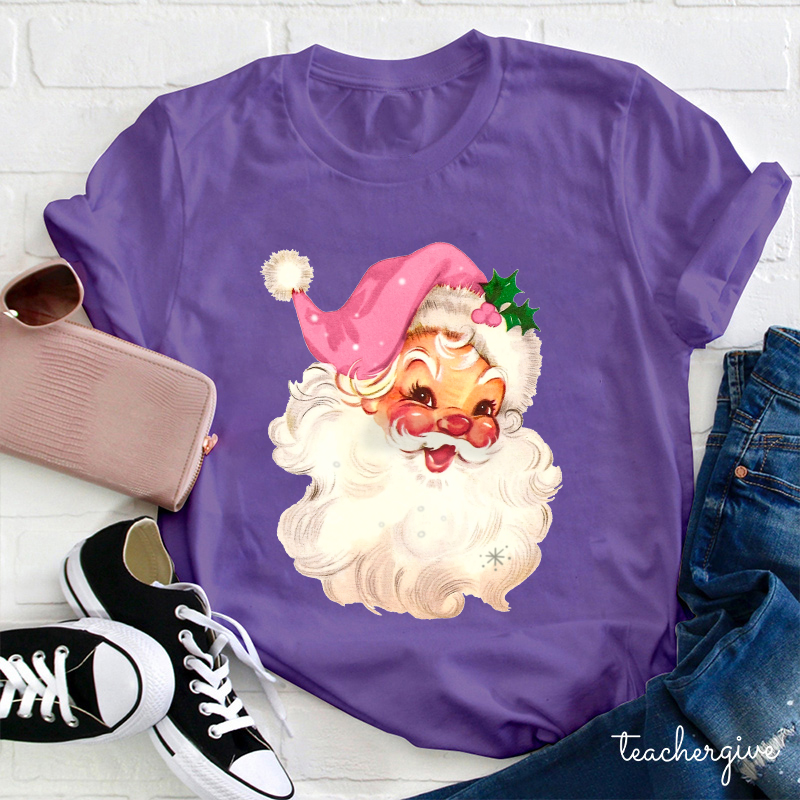 Pinky Santa Pinky Vibes Teacher T-Shirt