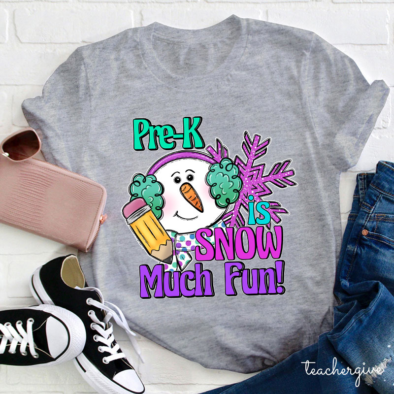 Personalized Is Snow Much Fun Teacher T-Shirt