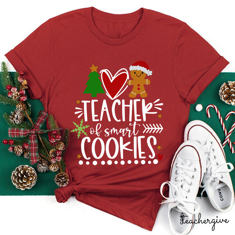 Teacher Of Smart Cookies Gingerbread Man Teacher T-Shirt