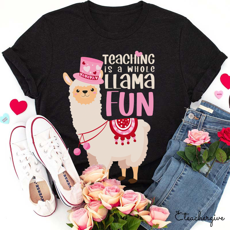 Teaching Is A Whole Llama Fun Teacher T-Shirt