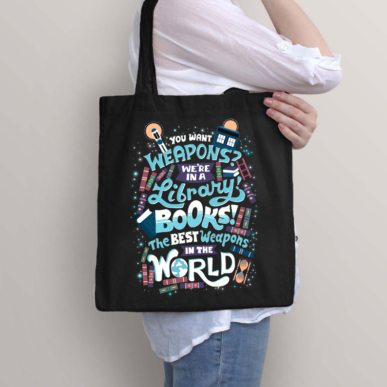 We Are In A Library Tote Bag