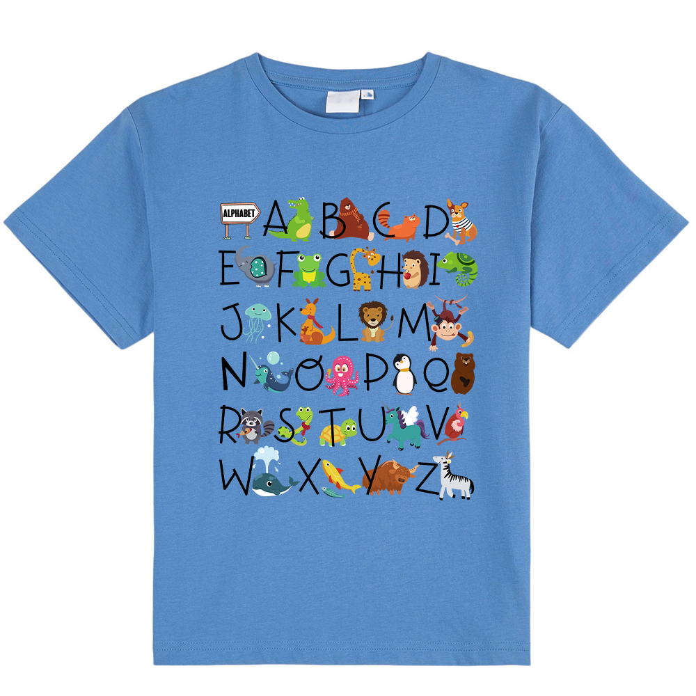 Interesting Animals Letter Kids T-Shirt